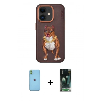 MARSİLYAN™- iPhone 11 Kılıf Nova Form Koleksiyonu - Şeffaf 360 Full Body Arka Koruyucu + Neon Fosforlu Kamera Lens - YL