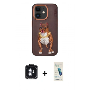 MARSİLYAN™- iPhone 11 Kılıf Nova Form Koleksiyonu - Şeffaf Pasifik Cam Ekran Koruyucu + PVD Metal Kamera Lens - MI