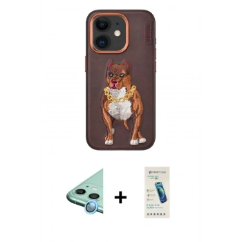 MARSİLYAN™- iPhone 11 Kılıf Nova Form Koleksiyonu - Şeffaf Pasifik Cam Ekran Koruyucu + Raze Metal Kamera Lens - MI