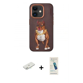 MARSİLYAN™- iPhone 11 Kılıf Nova Form Koleksiyonu - Şeffaf Pasifik Cam Ekran Koruyucu + Renkli Kamera Lens Koruma Cam - SI