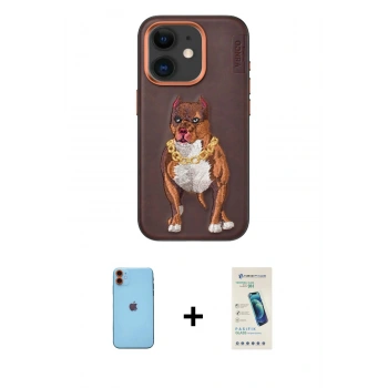 MARSİLYAN™- iPhone 11 Kılıf Nova Form Koleksiyonu - Şeffaf Pasifik Cam Ekran Koruyucu + Neon Fosforlu Kamera Lens - TU