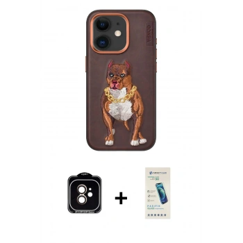 MARSİLYAN™- iPhone 11 Kılıf Nova Form Koleksiyonu - Şeffaf Pasifik Cam Ekran Koruyucu + PVD Metal Kamera Lens - TU