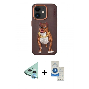MARSİLYAN™- iPhone 11 Kılıf Nova Form Koleksiyonu - Şeffaf Royal Nano Ekran Koruyucu + Raze Metal Kamera Lens - MI