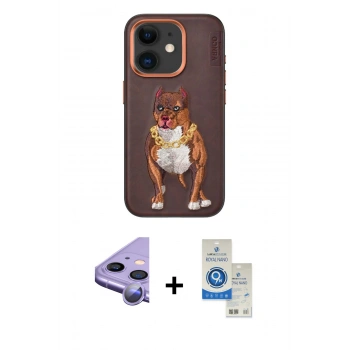 MARSİLYAN™- iPhone 11 Kılıf Nova Form Koleksiyonu - Şeffaf Royal Nano Ekran Koruyucu + Raze Metal Kamera Lens - MR