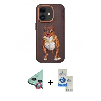 MARSİLYAN™- iPhone 11 Kılıf Nova Form Koleksiyonu - Şeffaf Royal Nano Ekran Koruyucu + Raze Metal Kamera Lens - KI