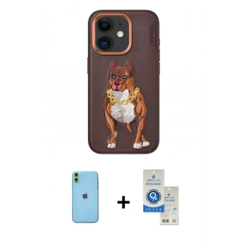 MARSİLYAN™- iPhone 11 Kılıf Nova Form Koleksiyonu - Şeffaf Royal Nano Ekran Koruyucu + Neon Fosforlu Kamera Lens - YL