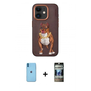 MARSİLYAN™- iPhone 11 Kılıf Nova Form Koleksiyonu - Siyah 34D Hayalet Izgaralı Cam + Neon Fosforlu Kamera Lens - MI