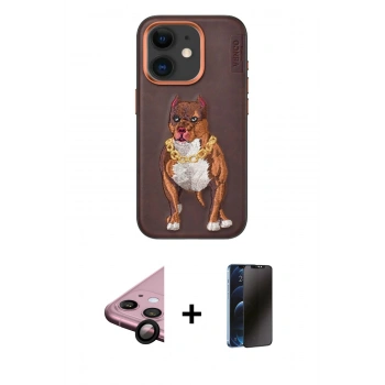 MARSİLYAN™- iPhone 11 Kılıf Nova Form Koleksiyonu - Siyah 3D Antistatik Hayalet Cam Ekran Koruyucu + Raze Metal Kamera Lens - SH