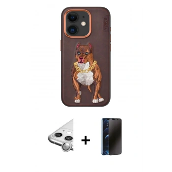 MARSİLYAN™- iPhone 11 Kılıf Nova Form Koleksiyonu - Siyah 3D Antistatik Hayalet Cam Ekran Koruyucu + Raze Metal Kamera Lens - GS
