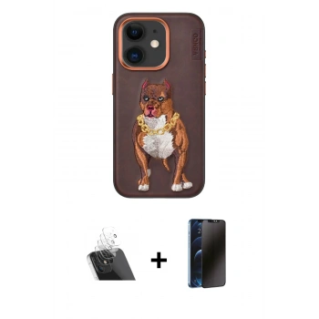 MARSİLYAN™- iPhone 11 Kılıf Nova Form Koleksiyonu - Siyah 3D Antistatik Hayalet Cam Ekran Koruyucu + Kamera Lens Koruma Cam - SF