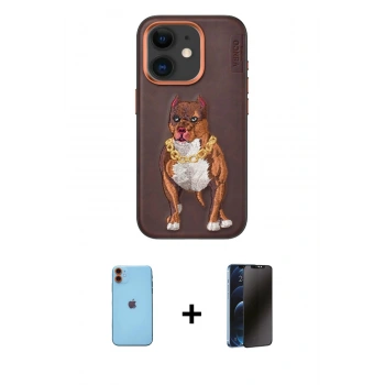 MARSİLYAN™- iPhone 11 Kılıf Nova Form Koleksiyonu - Siyah 3D Antistatik Hayalet Cam Ekran Koruyucu + Neon Fosforlu Kamera Lens - TU