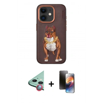 MARSİLYAN™- iPhone 11 Kılıf Nova Form Koleksiyonu - Siyah 3D Antistatik Mat Seramik Nano Ekran Koruyucu + Raze Metal Kamera Lens - KI