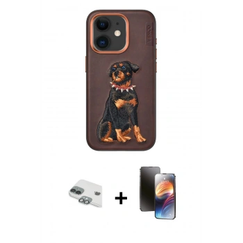 MARSİLYAN™- iPhone 11 Kılıf Nova Form Koleksiyonu - Siyah 3D Antistatik Mat Seramik Nano Ekran Koruyucu + Pers Alüminyum Kamera Lens - YL