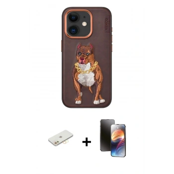 MARSİLYAN™- iPhone 11 Kılıf Nova Form Koleksiyonu - Siyah 3D Antistatik Mat Seramik Nano Ekran Koruyucu + Renkli Kamera Lens Koruma Cam - SI