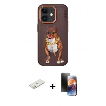 MARSİLYAN™- iPhone 11 Kılıf Nova Form Koleksiyonu - Siyah 3D Antistatik Mat Seramik Nano Ekran Koruyucu + Renkli Kamera Lens Koruma Cam - TU
