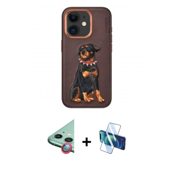 MARSİLYAN™- iPhone 11 Kılıf Nova Form Koleksiyonu - Siyah 3D Antistatik Seramik Nano Ekran Koruyucu + Raze Metal Kamera Lens - KI