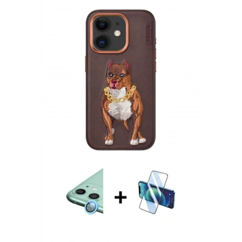 MARSİLYAN™- iPhone 11 Kılıf Nova Form Koleksiyonu - Siyah 3D Antistatik Seramik Nano Ekran Koruyucu + Raze Metal Kamera Lens - MI