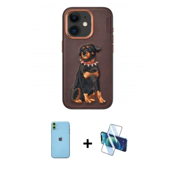 MARSİLYAN™- iPhone 11 Kılıf Nova Form Koleksiyonu - Siyah 3D Antistatik Seramik Nano Ekran Koruyucu + Neon Fosforlu Kamera Lens - YL