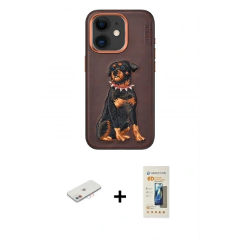 MARSİLYAN™- iPhone 11 Kılıf Nova Form Koleksiyonu - Siyah 6D Mat Seramik Hayalet Nano Ekran Koruyucu + Renkli Kamera Lens Koruma Cam - PE