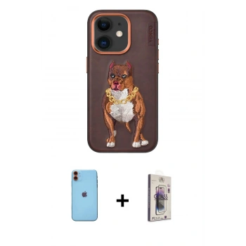 MARSİLYAN™- iPhone 11 Kılıf Nova Form Koleksiyonu - Siyah Bilvis 3D Cam Ekran Koruyucu + Neon Fosforlu Kamera Lens - TU
