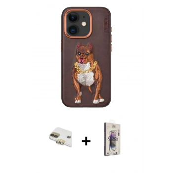 MARSİLYAN™- iPhone 11 Kılıf Nova Form Koleksiyonu - Siyah Bilvis 3D Cam Ekran Koruyucu + Pers Alüminyum Kamera Lens - GD