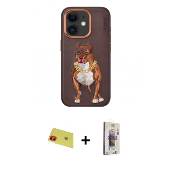 MARSİLYAN™- iPhone 11 Kılıf Nova Form Koleksiyonu - Siyah Bilvis 3D Cam Ekran Koruyucu + Rainbow Kamera Lens Koruma Cam - KI