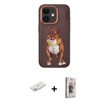 MARSİLYAN™- iPhone 11 Kılıf Nova Form Koleksiyonu - Siyah Bilvis 3D Cam Ekran Koruyucu + Renkli Kamera Lens Koruma Cam - PE