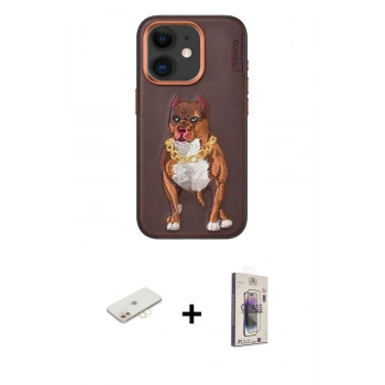 MARSİLYAN™- iPhone 11 Kılıf Nova Form Koleksiyonu - Siyah Bilvis 3D Cam Ekran Koruyucu + Renkli Kamera Lens Koruma Cam - SI