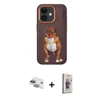 MARSİLYAN™- iPhone 11 Kılıf Nova Form Koleksiyonu - Siyah Bilvis 3D Cam Ekran Koruyucu + Pers Alüminyum Kamera Lens - YL