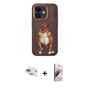 MARSİLYAN™- iPhone 11 Kılıf Nova Form Koleksiyonu - Siyah Bilvis 3D Mat Cam Ekran Koruyucu + Pers Alüminyum Kamera Lens - GD