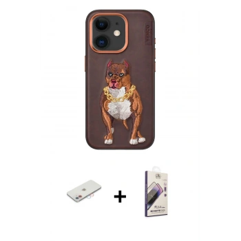 MARSİLYAN™- iPhone 11 Kılıf Nova Form Koleksiyonu - Siyah Bilvis 3D Mat Cam Ekran Koruyucu + Renkli Kamera Lens Koruma Cam - PE