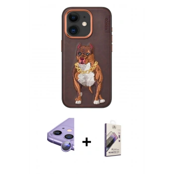MARSİLYAN™- iPhone 11 Kılıf Nova Form Koleksiyonu - Siyah Bilvis 3D Mat Cam Ekran Koruyucu + Raze Metal Kamera Lens - MR