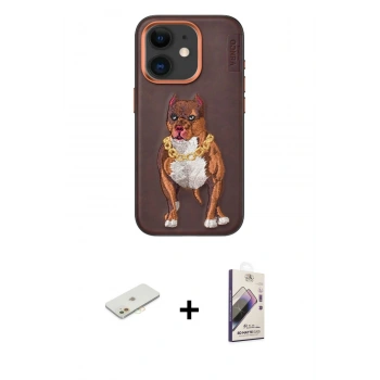 MARSİLYAN™- iPhone 11 Kılıf Nova Form Koleksiyonu - Siyah Bilvis 3D Mat Cam Ekran Koruyucu + Renkli Kamera Lens Koruma Cam - TU