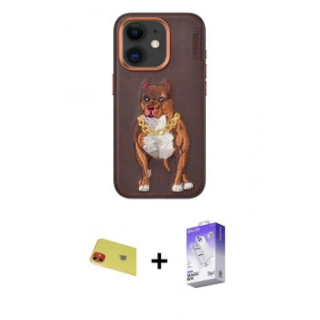 MARSİLYAN™- iPhone 11 Kılıf Nova Form Koleksiyonu - Siyah Bilvis 5in1 3D Magic Cam Ekran Koruyucu + Rainbow Kamera Lens Koruma Cam - KI
