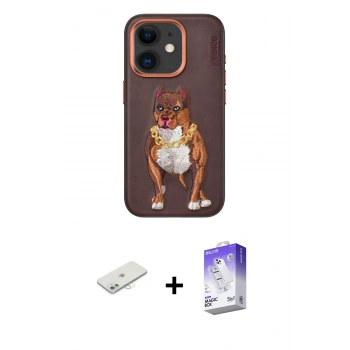 MARSİLYAN™- iPhone 11 Kılıf Nova Form Koleksiyonu - Siyah Bilvis 5in1 3D Magic Cam Ekran Koruyucu + Renkli Kamera Lens Koruma Cam - SI
