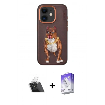 MARSİLYAN™- iPhone 11 Kılıf Nova Form Koleksiyonu - Siyah Bilvis 5in1 3D Magic Cam Ekran Koruyucu + Kamera Lens Koruma Cam - SF