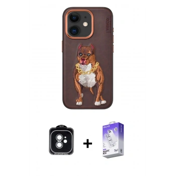 MARSİLYAN™- iPhone 11 Kılıf Nova Form Koleksiyonu - Siyah Bilvis 5in1 3D Magic Cam Ekran Koruyucu + PVD Metal Kamera Lens - YL