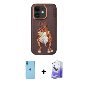 MARSİLYAN™- iPhone 11 Kılıf Nova Form Koleksiyonu - Siyah Bilvis 5in1 5D Magic Hayalet Cam Ekran Koruyucu + Neon Fosforlu Kamera Lens - MI