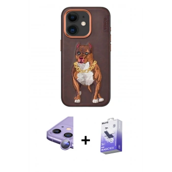MARSİLYAN™- iPhone 11 Kılıf Nova Form Koleksiyonu - Siyah Bilvis 5in1 5D Magic Hayalet Cam Ekran Koruyucu + Raze Metal Kamera Lens - MR