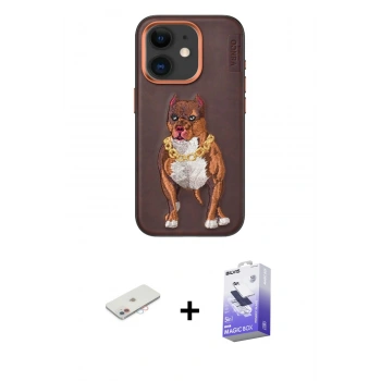 MARSİLYAN™- iPhone 11 Kılıf Nova Form Koleksiyonu - Siyah Bilvis 5in1 5D Magic Hayalet Cam Ekran Koruyucu + Renkli Kamera Lens Koruma Cam - PE
