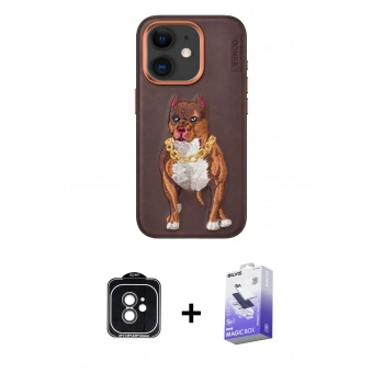 MARSİLYAN™- iPhone 11 Kılıf Nova Form Koleksiyonu - Siyah Bilvis 5in1 5D Magic Hayalet Cam Ekran Koruyucu + PVD Metal Kamera Lens - SH