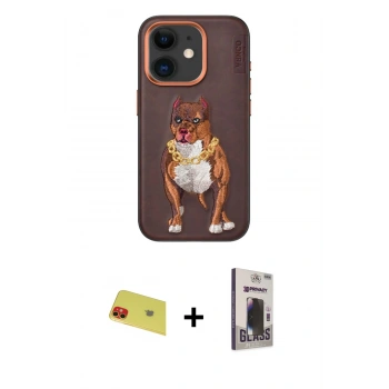 MARSİLYAN™- iPhone 11 Kılıf Nova Form Koleksiyonu - Siyah Bilvis Hayalet Cam Ekran Koruyucu + Rainbow Kamera Lens Koruma Cam - KI