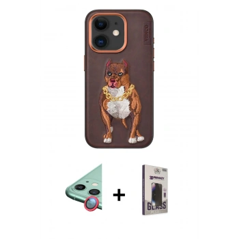 MARSİLYAN™- iPhone 11 Kılıf Nova Form Koleksiyonu - Siyah Bilvis Hayalet Cam Ekran Koruyucu + Raze Metal Kamera Lens - KI