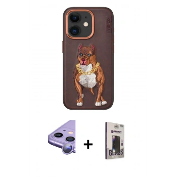 MARSİLYAN™- iPhone 11 Kılıf Nova Form Koleksiyonu - Siyah Bilvis Hayalet Cam Ekran Koruyucu + Raze Metal Kamera Lens - MR