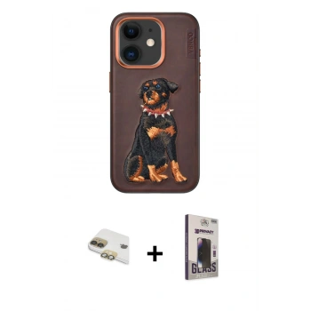 MARSİLYAN™- iPhone 11 Kılıf Nova Form Koleksiyonu - Siyah Bilvis Hayalet Cam Ekran Koruyucu + Pers Alüminyum Kamera Lens - GD