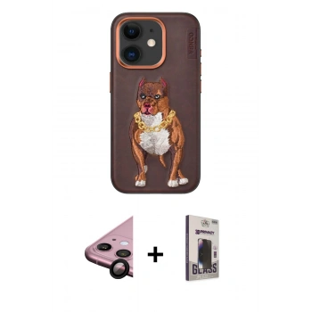 MARSİLYAN™- iPhone 11 Kılıf Nova Form Koleksiyonu - Siyah Bilvis Hayalet Cam Ekran Koruyucu + Raze Metal Kamera Lens - SH