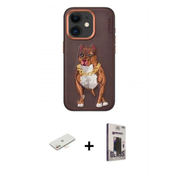 MARSİLYAN™- iPhone 11 Kılıf Nova Form Koleksiyonu - Siyah Bilvis Hayalet Cam Ekran Koruyucu + Renkli Kamera Lens Koruma Cam - YL