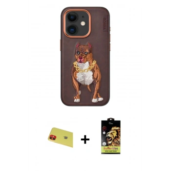 MARSİLYAN™- iPhone 11 Kılıf Nova Form Koleksiyonu - Siyah Buffer Cam Ekran Koruyucu + Rainbow Kamera Lens Koruma Cam - KI