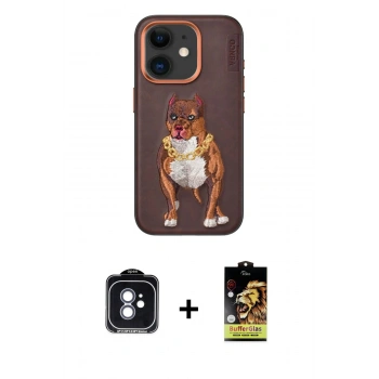 MARSİLYAN™- iPhone 11 Kılıf Nova Form Koleksiyonu - Siyah Buffer Cam Ekran Koruyucu + PVD Metal Kamera Lens - MI