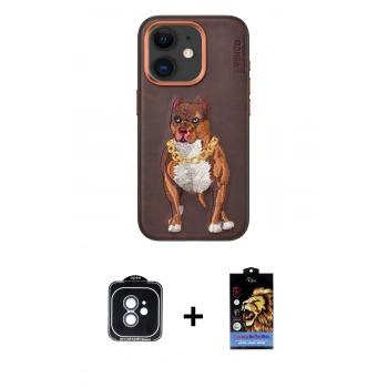 MARSİLYAN™- iPhone 11 Kılıf Nova Form Koleksiyonu - Siyah Buffer Hayalet Cam Ekran Koruyucu + PVD Metal Kamera Lens - MI